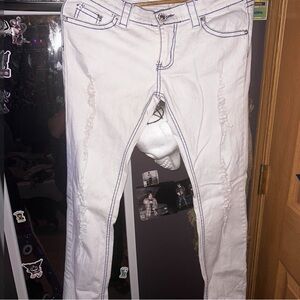 True Religion Women's White Skinny Jeans